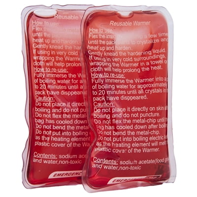 Emergency Zone Reusable Hand Warmer 2 Pack-4x6