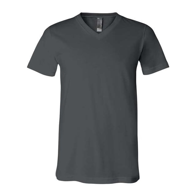 Camiseta unisex de manga corta con cuello en V Bella lienzo 3005 L ASPHALT