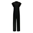 thumbnail image 3 of 2025 Summer New Women's Jumpsuit | Lightweight And Breathable Round Neck | Color And Size Loose Casual Pants | Versatile For Commuting And Vacation off The Shoulder Jumpsuits Pant Rompers for Women, 3 of 5