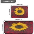 thumbnail image 2 of Kitchen Rugs Set 2 Piece Sunflower Red Rose Flower Non Slip Bathroom Floor Mats Anti-Fatigue Washable Carpet Doormat - 27"x19"+47"x19", 2 of 6