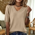 thumbnail image 4 of Sweater Short Sleeve Women Knit Short Sleeve Top Ladies Short Sleeve Sweaters Women'S Tops, Tees & Blouses Summer Sweaters for Women Summer Knit Sweater Office Tops for Women, 4 of 9