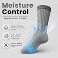 thumbnail image 3 of 4 Packs Merino Wool Thermal Boot Socks for Hiking, Trail, Hunting, Winter gray, 3 of 7