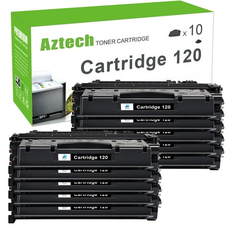 A AZTECH 10-Pack Compatible Toner Cartridge for Canon 120 ImageCLASS D1120 D1320 D1150 D1500 D1520 D1350 D1370 D1100 D1180 MF6680D Satera MF417dw (Black)