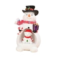 thumbnail image 4 of Estatua de resina con adorno navideño con luz Strade Fareast Limited Muñeco de nieve 12,5 cm x 9,5 cm x 16,5 cm, 4 of 8
