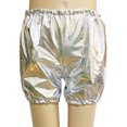 thumbnail image 4 of TAIAOJING Boys Girls Metallic Shorts Shiny Dance Hot Pants Sparkly Athletic Shorts 80s Outfits Pants For Kids, 4 of 4