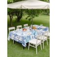 thumbnail image 4 of Outdoor Tablecloth with Umbrella Hole for Patio/Picnic/Party/Camping, Marine Coral Waterproof Table Cloth Rectangle Table Cover Washable, Coastal Ocean Underwater Starfish Summer Blue (54"x 80"), 4 of 8