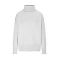 thumbnail image 6 of Lovskoo Sweaters for Women Turtleneck Trendy Casual Wear Long Sleeve High Neck Sweater Gray, 6 of 8