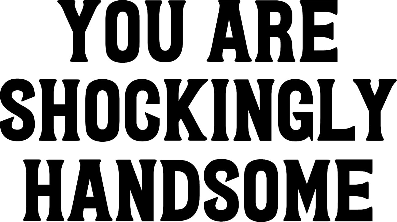 You Are Shockingly Handsome Funny Cute Good Looking Wall Decals for