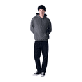 thumbnail image 4 of Gildan Men's Softstyle Midweight Hooded Sweatshirt, Classic Fit Fleece Hoodie, Dark Heather, S, 4 of 5