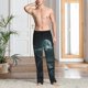 thumbnail image 2 of Fotbe Moonlit Night Sky Shark Pantalones de Pijama para Hombre, Pantalones de Dormir, Pantalones de Casa con Cintura Ajustable y Bolsillos-Small, 2 of 6