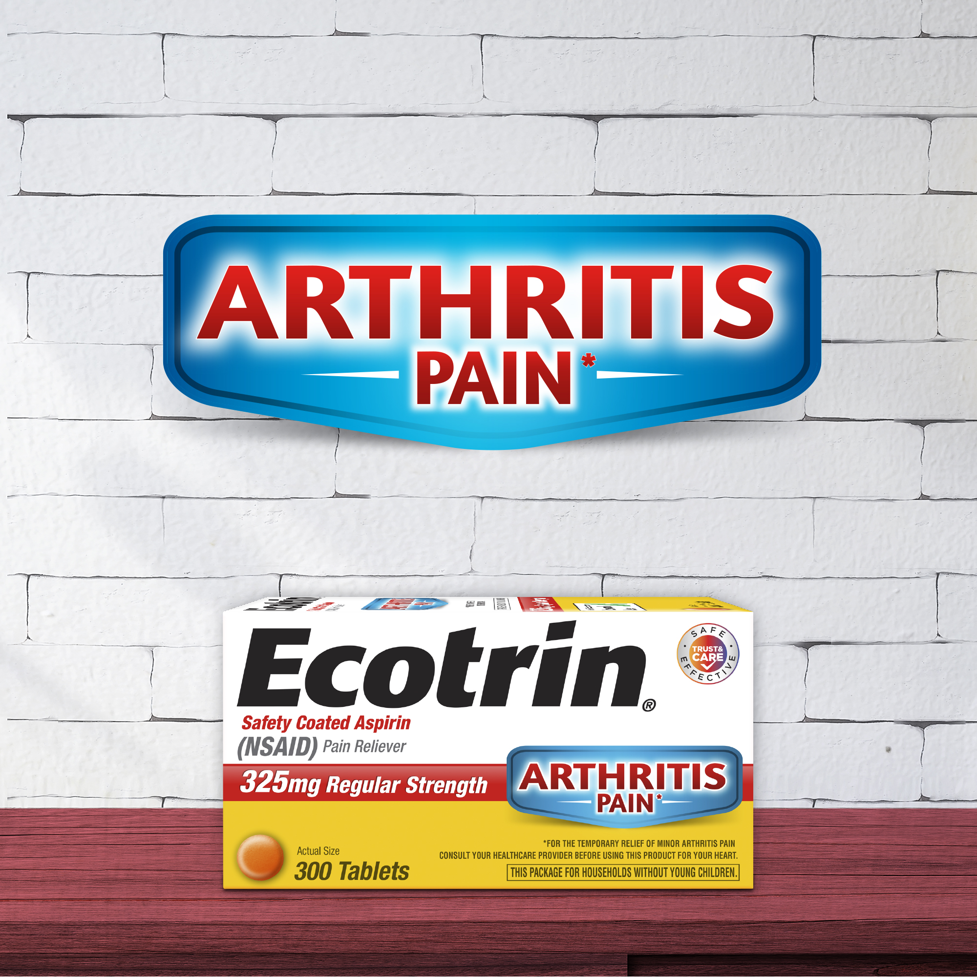 Ecotrin Regular Strength 325 mg Pain Reliever Tablets, 125 Count - image 2 of 13