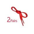 thumbnail image 3 of INSPIRE CHIC Unisex Solid Color Flat 0.4'' Wide Ribbon Shoelaces 2 Pairs 60cm/23.6" Red, 3 of 6