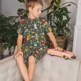 thumbnail image 4 of Balery Cute Animal Forest Conjunto de Pijama Infantil de Manga Corta con Estampado – Ropa de Dormir de Algodón Suave-Small, 4 of 6