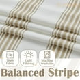 thumbnail image 4 of Striped Linen Valance Curtain 16 Inch Vertical Striped Valance for Kitchen Bathroom Light Filtering Window Treatment Rod Pocket Farmhouse Rustic Semi Sheer Short Window Curtain 1 Panel Taupe, 4 of 8
