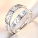 thumbnail image 1 of Anillo de pareja, un par de hombres y mujeres, temperamento de moda simple, anillo de circón con corona, apertura de anillo de diamantes de simulación de boda, 1 of 6