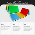 thumbnail image 4 of BalanceFrom 2-Pack 10ftx4ftx2in 4-Panel All-Purpose Folding Gymnastics Mat, Multicolored, 4 of 12