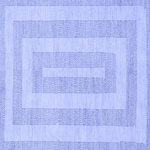 Ahgly Company Machine Washable Indoor Square Abstract Blue Modern Area Rugs, 3' Square