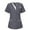 Grey, variant on Animal Scrub Tops Women V-Neck Uniforme Infirmiere Femme Plus Size Workwear Scrubs Printed Lightweight Top with Two Side Pockets
