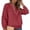 Red, variant on Nowekniz Womens Half Zip Up Quilted Sweatshirt Lightweight Stand Collar Long Sleeve Shirt Top Loose Trendy Textured Pullover Tops