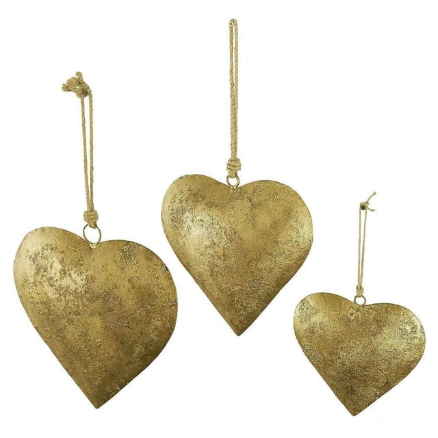 WAITLOVER Cordón decorativo con correa de campana de metal en forma de corazón 3D de 1/3 pieza