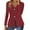 Wine Red, variant on XFLWAM Women's V Neck Blazers Casual Long Sleeve Button Up Blazer Elegant Slim Fitted Work Office Suit Jackets Pink M