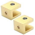 thumbnail image 1 of 2 Pcs Support d'Étagère en Verre Pinces Dorées 8Mm-12Mm S, 1 of 10