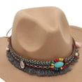 thumbnail image 4 of dmqupv Boys Cowboy Hat Children's Hat Western Cowboy Hat with Upturned Brim Kids Sun Hat Dance Hat Beige,3-8 Years, 4 of 5