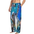 thumbnail image 2 of Sigee Sea Turtle Swims Print Men's Pajama Pants - Soft Lounge Sleep Bottoms with Elastic Waistband and Pockets-XX-Large, 2 of 9