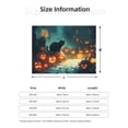 thumbnail image 2 of Halloween Decorations Throw Blanket for Couch, Halloween Black Cat Pumpkin Street Halloween Blanket Fuzzy Throw Blanket, Halloween Decor Cuteness Plush Flannel Blanket & Throws, 2 of 7
