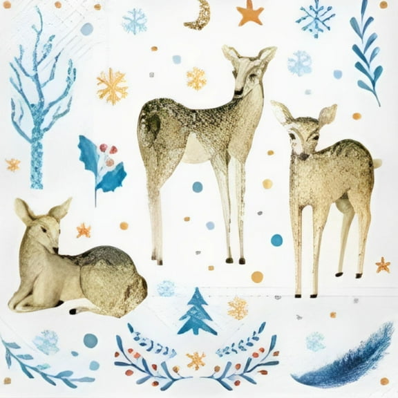 Keep Unique Christmas Decorated Christmas Reindeer Family, Assorted Color 20/Pack