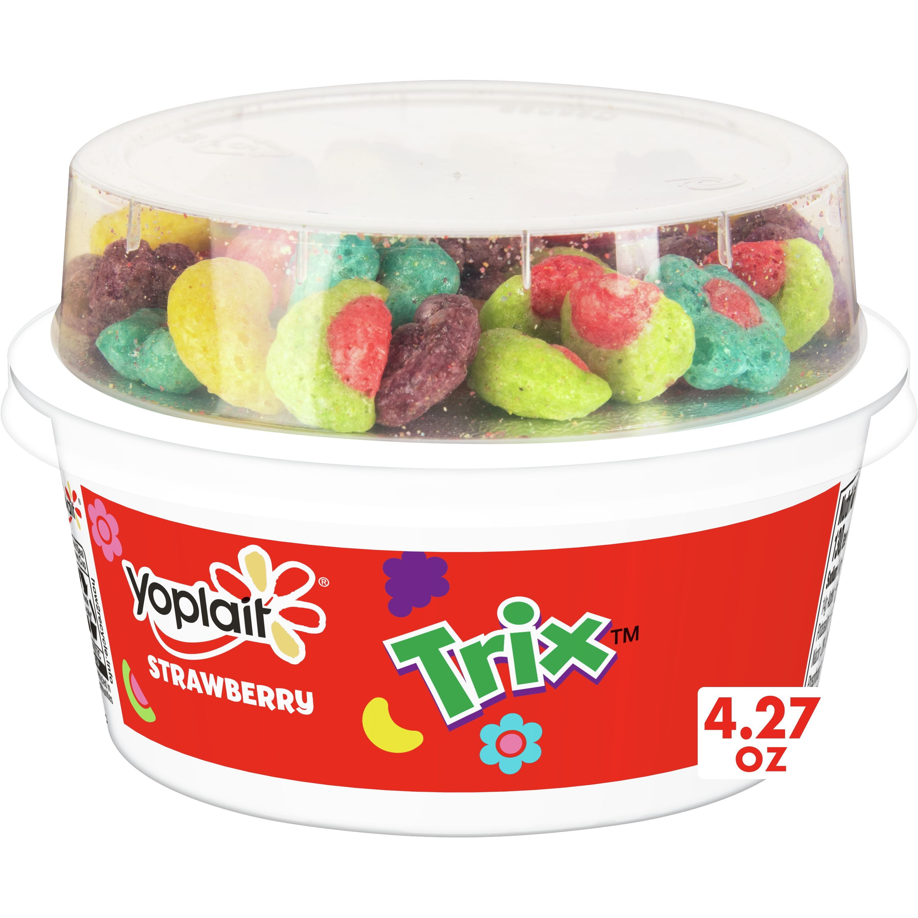 Yoplait Low Fat Strawberry Kids Yogurt & Trix Cereal Snack