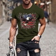 thumbnail image 2 of Vetsdori Fourth of July Shirts for men Short Sleeve Summer Pullover Eagle Red White and Blue,Outdoor Independence Day Patriotic Mens Tops Crew Neck, 2 of 6