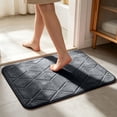 thumbnail image 1 of Kadlawus Corals Fleece Bath Mat for Bathroom, Rhombus Pattern Absorbent Rug, Soft Quickly Dry Floor Mat, Washable Non-Slip Mat for Living Room, 1 of 6