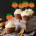 thumbnail image 4 of Ephlyn 24 toppers brillantes de calabaza para cupcakes, 4 of 7