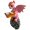 Light red, variant on AOOOWER Lovely Miniature Reading archosaur Handmade Statue For Home Office Study Room Shelf Display