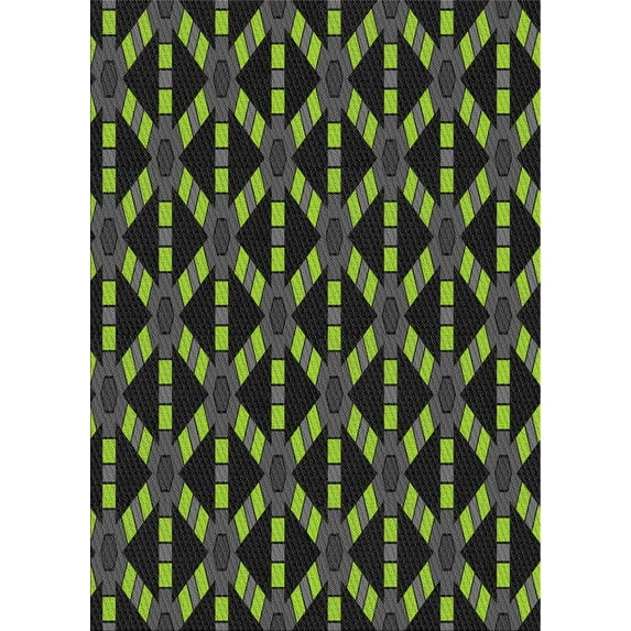 Ahgly Company Indoor Rectangle Patterned Mid Gray Novelty Area Rugs, 8' x 10'