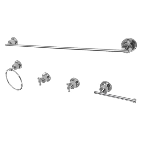 Kingston Brass Concord 5-Piece Bathroom Hardware Set Polished Chrome Polished