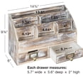 thumbnail image 4 of Excello Global Products Rustic Wood Office Desk Organizer - Brown - EGP-HD-0054, 4 of 6