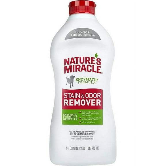Nature's Miracle Stain and Odor Remover Dog 32 Ounces, Odor Control Formula, Pour