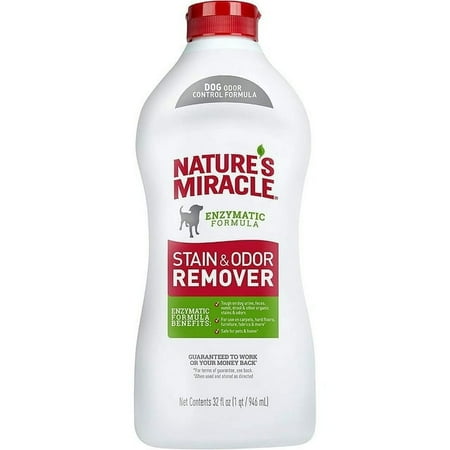 Nature's Miracle Stain and Odor Remover Dog 32 Ounces, Odor Control Formula, Pour