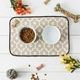 thumbnail image 4 of Design Imports Stone and Off White Lattice Paw Pet Mat, 4 of 4