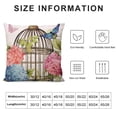 thumbnail image 5 of MLJA Pillow Covers Colorful Flower Butterfly with Retro Birdcage Pattern Home Couch Office Decorative Throw Pillow Case Cushion Cover Square, 5 of 5