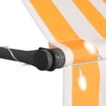 thumbnail image 2 of vidaXL Manual Retractable Awning with LED 137.8" White and Orange, 2 of 5