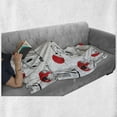 thumbnail image 6 of East Soft Flannel Fleece Throw Blanket, Japanese Geisha Girl with Traditional Style Kimono Folk Culture Illustration, Cozy Plush for Indoor and Outdoor Use, 50" x 70", Black Red, by Ambesonne, 6 of 6