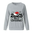 thumbnail image 3 of Merry Christmas Shirts for Women Long Sleeve Round Neck Sweatshirts Fashion Christmas Printed Blouses Casual Loose Comfortable Holiday Pullover Tops, 3 of 4