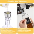 thumbnail image 3 of Dompilc 17 oz Glass Olive Oil Bottle and Vinegar Dispenser Set with 2 Stainless Steel Pourers, 2 Labels,1 Brush and 1 Funnel, 3 of 9