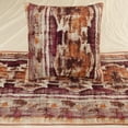 thumbnail image 4 of The HomeCentric King Queen Twin Pink & Orange Designer Full 68"x18" Bed Runner With 2 Pillow Cover, Ikat & Quilted Bed Scarf on Cotton Printed fabric - Ikat Splash, 4 of 5