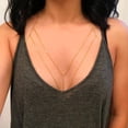 thumbnail image 1 of Collar de cuerpo Yinane Cadena dorado, 1 of 8
