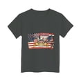 thumbnail image 4 of mgoYE 4th of July Shirts for Girls Boys American Flag Patriotic Shirts 250 Anniversary USA Stars and Stripes Independence Day Tee Top 250th Anniversary Gifts Tee Girls(Dark Gray,3-4 Years), 4 of 4