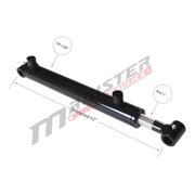 Hydraulic Cylinder 1.5 in bore x 4 in stoke Cross Tube Welded Double Acting 3500 PSI